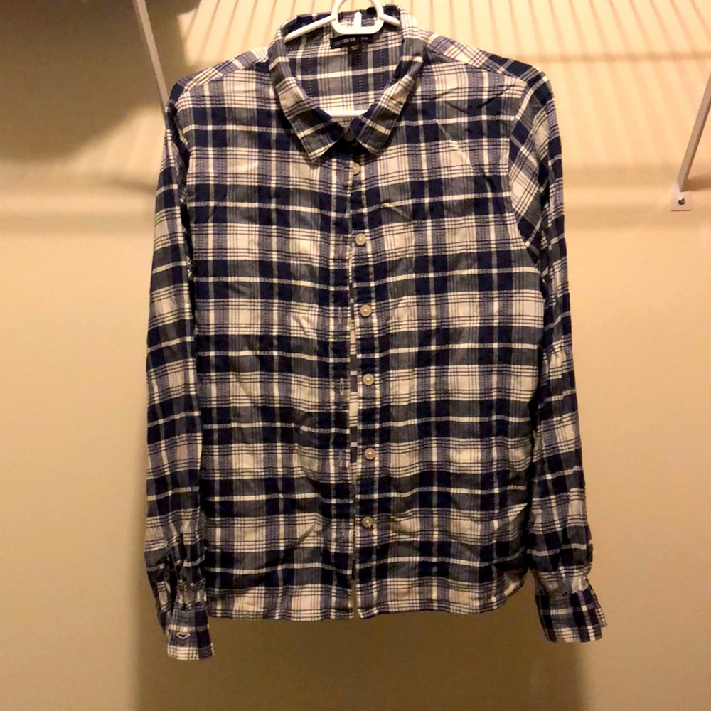Womens junior large plaid button down shirt from Cotton On